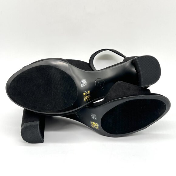 Chinese Laundry Womens‎ Size 6 Black Microsuede Heels Dress Sandals Shoes - Picture 9 of 14